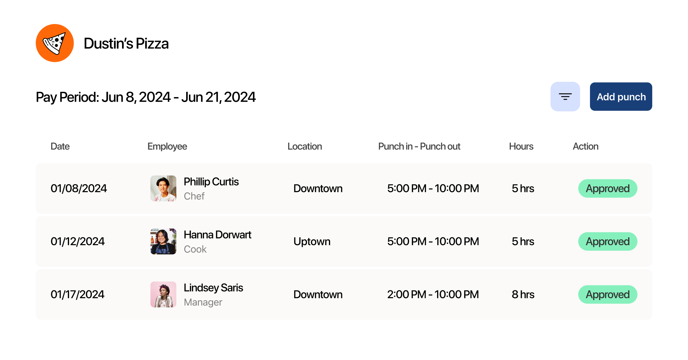 Layer in Tip Management and Payroll — all within a single app. 
